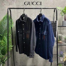 구* 패치 데님셔츠