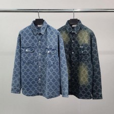 셀** 트리오페 멀티자수 데님 셔츠