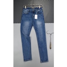 보** 로고 패치 워싱스판 데님진 수입풀