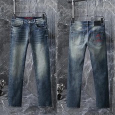 프** 로고 엠보 워싱스판 데님진수입최고급