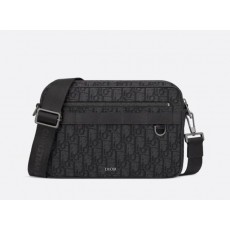 디* 사파리 맥시 메신저 백 ㅡ블랙 Dior Oblique 자카드 풀박스