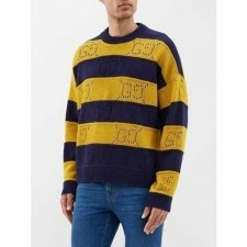 구* 단가라 로고 패턴 니트