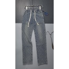 루* 로고 자가드 밴딩 워싱데님 와이드핏 수입풀(남녀공용)