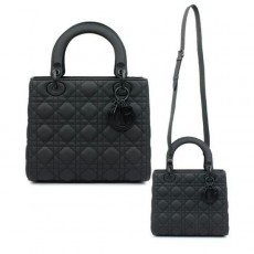 디* 고급 LADY MY ABCDI*R 백블랙 울트라 매트 까나쥬 송아지 가죽ㅡ미디엄