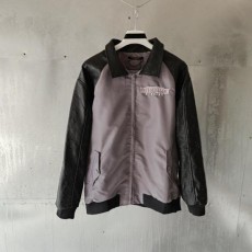 루* 믹스레더 블루종 자켓