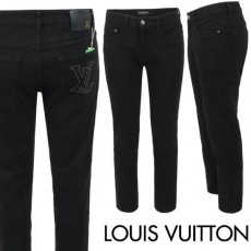 루* 스터드 스틸로고 블랙 슬림 일자진