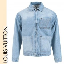 루* 자수 로고 지퍼 청자켓