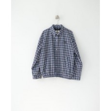미*** 25 깅엄 체크 라이트 블루종 자켓  수입