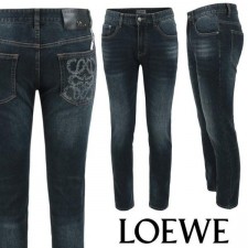 로** 아나그램 믹스 나염 진청 슬림 일자진