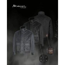 메* 마르지엘라 로고패치 스웨이드 집업