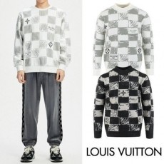 루* 다미에 자가드 모헤어 니트