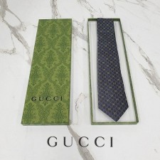 구* GG 패턴 실크 자카드 타이 745