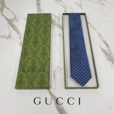 구* GG 패턴 실크 자카드 타이 744