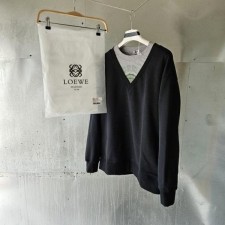 로** 브이넥 트롱프뢰유 스웨이트셔츠