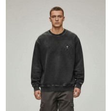 크* 십자가 엠보 말발굽패치 피그먼트 워싱 맨투맨수입최고급(남녀공용)