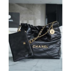 샤* 22백스몰 카프스킨 숄더백 블랙 금장