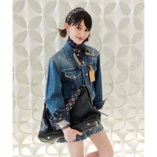 루* 트렁크 사각 모노그램 블랙 스카프