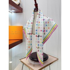 루* 트렁크 사각 모노그램 아이보리 스카프