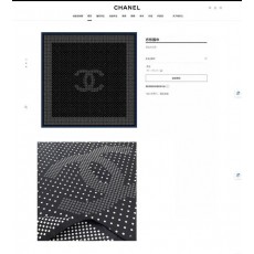 샤* 토트 로고패턴 블랙사각 스카프