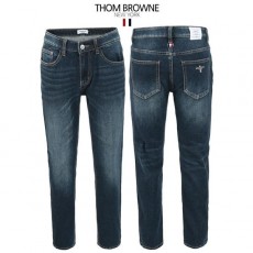 톰* 진청 히든밴딩 슬림일자팬츠