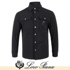 로* 피아나 투포켓 자수로고 코튼스판자켓