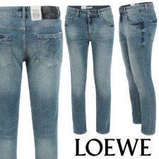 로** 스티치 엠보워싱 슬림일자진