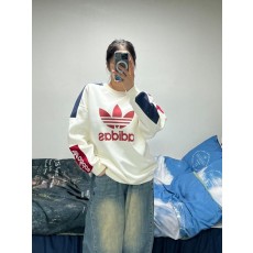 아*** 배색 소매자수 맨투맨 (두툼)