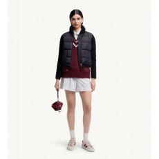 스퀘어 퀼팅 패딩 울 집업 카디건