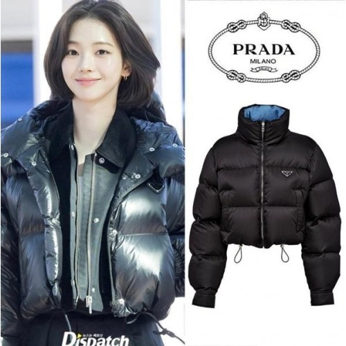프** 크롭 카리나 덕다운 패딩