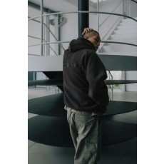 피**** 에센셜 로고 플리스 기모 후드집업수입풀(남녀공용)