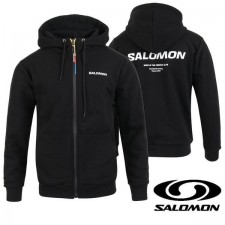 살** 로고 나염 후드 집업