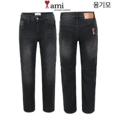 아* 융기모 블랙 히든밴딩 슬림팬츠