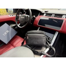 디* Rider 20 지퍼 메신저백 블랙 그레인 송아지 가죽