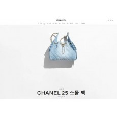 샤* 25벡 워시드 데님 골드 메탈 블루 스몰