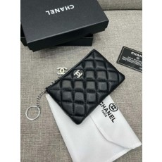 샤* 파우치 지갑 램스킨 블랙 은장