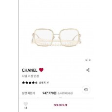 샤* CH2195 진주체인 펄글라스 스퀘어 안경