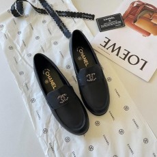 샤* 19 체인 CC로고 모카신 레더 로퍼