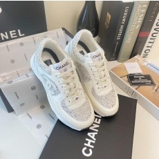 샤* CC로고 스웨이드 트위드 스니커즈