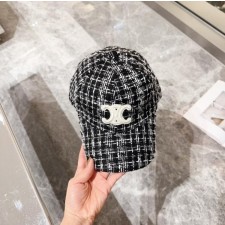 셀** 신상 체크 트위드 울 볼캡 캡모자