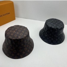 루* 모노그램 레더 벙거지 리버서블 가죽 버킷햇 모자  2색상