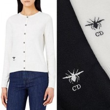 디* 꿀벌자수 라운드가디건