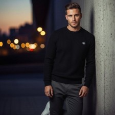 셀** 100 울 크루넥 니트