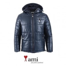 아* 로고 패치 후드 패딩