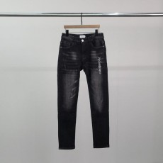 생** 레터링 융기모 흑 청바지