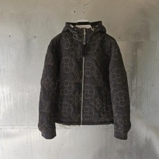 루* 모노그램 플라워 퀄팅 후드자켓