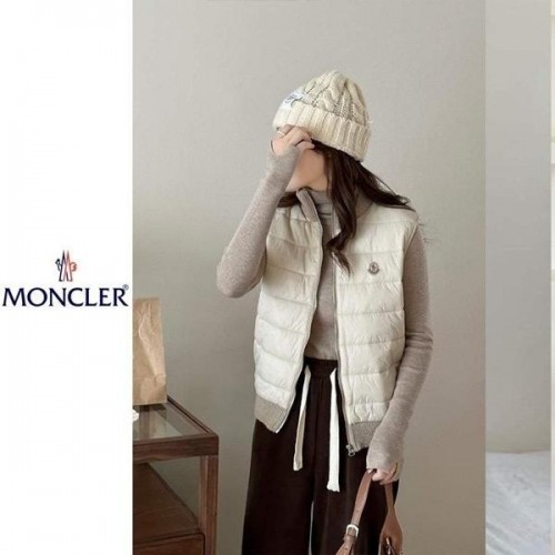 하이넥 니트 패딩조끼