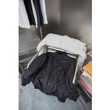 발**** M1153 자수 로고 셔링 봄버 자켓