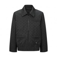 루* M1172 모노그램 자카드 제트 포켓 블루종 자켓