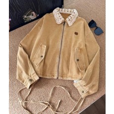 로** 25 무드 더블 칼라 자수로고 워싱 자켓  수입