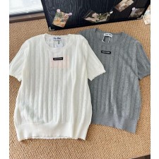 미*** 25 로고패치 펀칭 니트  수입